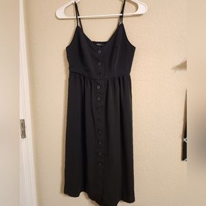 Black button up dress